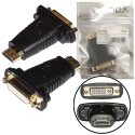 ADATTATORE DVI 24+5 (FEMMINA) a HDMI (MASCHIO) - PLACCATO IN NICKEL COLORE NERO LKADAT59 LIN