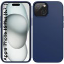 CUSTODIA per APPLE IPHONE 15 PLUS (6.7") IN GEL TPU SILICONE SLIM COLORE BLU SATINATO