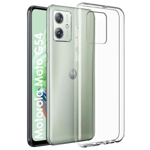 CUSTODIA per MOTOROLA MOTO G54 IN GEL TPU SILICONE TRASPARENTE