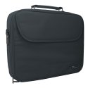 BORSA PER NOTEBOOK FINO A 15,6" CON TASCA ESTERNA, TRACOLLA REGOLABILE E CHIUSURA A ZIP - GRIGIO SCURO NH-1001-DGY TECHMADE