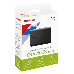 HARD DISK ESTERNO 2,5" 1TB CON TECNOLOGIA SUPERSPEED USB 3.2 GEN 1 COLORE NERO FINITURA OPACA HDTB510EK3AA TOSHIBA