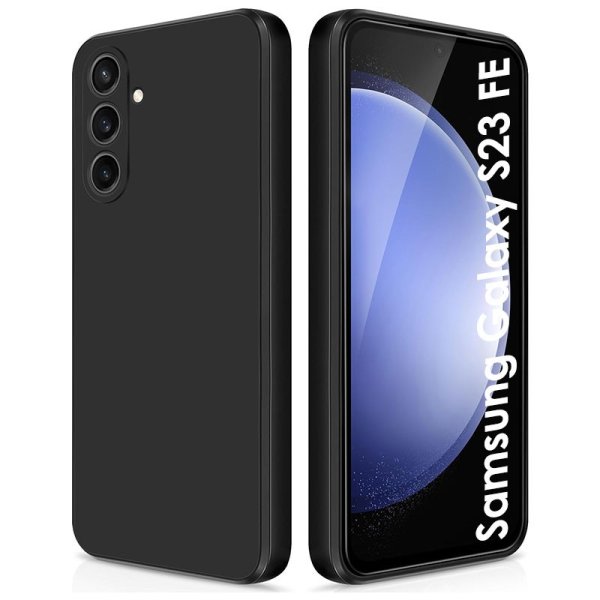 CUSTODIA per SAMSUNG GALAXY S23 FE (SM-S711) IN GEL TPU SILICONE SLIM COLORE NERO SATINATO