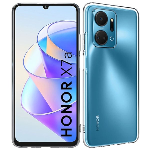 CUSTODIA per HUAWEI HONOR X7a IN GEL TPU SILICONE TRASPARENTE