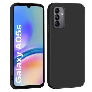 CUSTODIA per SAMSUNG GALAXY A05s (SM-A057) IN GEL TPU SILICONE SLIM COLORE NERO SATINATO