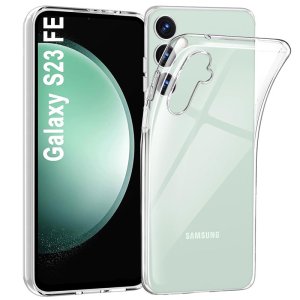 CUSTODIA per SAMSUNG GALAXY S23 FE (SM-S711) IN GEL TPU SILICONE TRASPARENTE