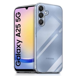 CUSTODIA per SAMSUNG GALAXY A25 (SM-A256) IN GEL TPU SILICONE 1,8mm TRASPARENTE