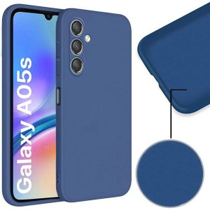 CUSTODIA per SAMSUNG GALAXY A05s (SM-A057) IN SILICONE EFFETTO SOFT TOUCH CON INTERNO IN MICROFIBRA COLORE BLU