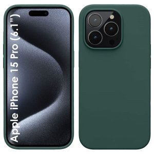 CUSTODIA per APPLE IPHONE 15 PRO (6.1") IN GEL TPU SILICONE SLIM COLORE VERDE SATINATO