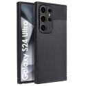 CUSTODIA per SAMSUNG GALAXY S24 ULTRA (SM-S928) IN GEL TPU SILICONE NERO EFFETTO CARBONIO CON FORO FOTOCAMERE SAGOMATO