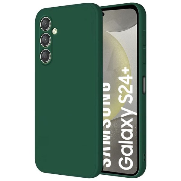 CUSTODIA per SAMSUNG GALAXY S24 PLUS (SM-S926) IN GEL TPU SILICONE SLIM COLORE VERDE SATINATO