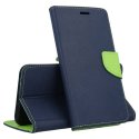 CUSTODIA per SAMSUNG GALAXY S24 (SM-S921) - FLIP ORIZZONTALE CON STAND, INTERNO IN TPU SILICONE E TASCHE PORTA CARTE COLORE BLU