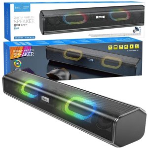 CASSA SPEAKER 10W BLUETOOTH 5.1 BS49 HOCO CON LED RGB, MICROFONO, RADIO FM, SLOT MICRO SD, ENTRATA USB E AUX COLORE NERO