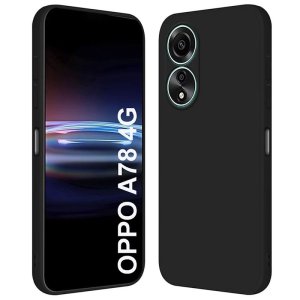 CUSTODIA per OPPO A78 (4G) IN GEL TPU SILICONE SLIM COLORE NERO SATINATO