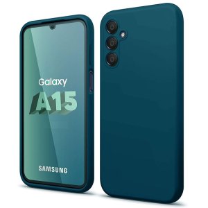 CUSTODIA per SAMSUNG GALAXY A15 (4G/5G) IN GEL TPU SILICONE SLIM COLORE BLU SATINATO