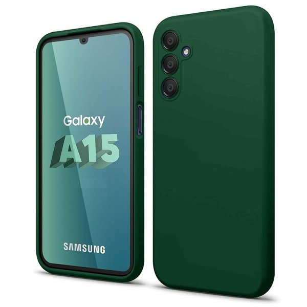 CUSTODIA per SAMSUNG GALAXY A15 (4G/5G) IN GEL TPU SILICONE SLIM COLORE VERDE SATINATO