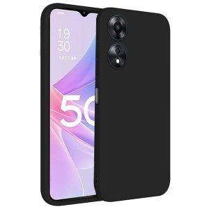 CUSTODIA per OPPO A78 (5G), A58 (5G) IN GEL TPU SILICONE SLIM COLORE NERO SATINATO