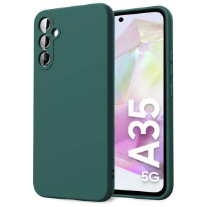 CUSTODIA per SAMSUNG GALAXY A35 (SM-A356) IN GEL TPU SILICONE SLIM COLORE VERDE SATINATO