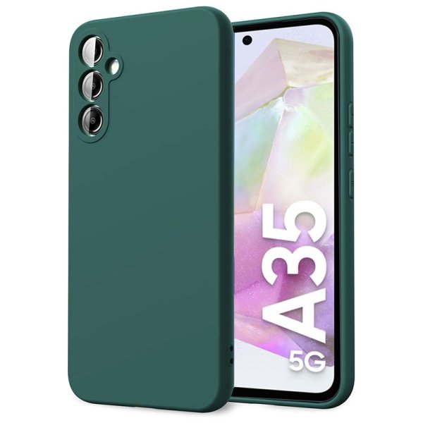 CUSTODIA per SAMSUNG GALAXY A35 (SM-A356) IN GEL TPU SILICONE SLIM COLORE VERDE SATINATO