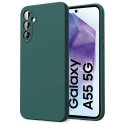 CUSTODIA per SAMSUNG GALAXY A55 (SM-A556) IN GEL TPU SILICONE SLIM COLORE VERDE SATINATO