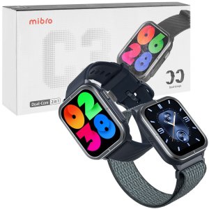 SMARTWATCH MIBRO WATCH C3 CON DOPPIO CINTURINO (SILICONE E TESSUTO) E SUPPORTO CHIAMATA BLUETOOTH COLORE BLU XPAW014