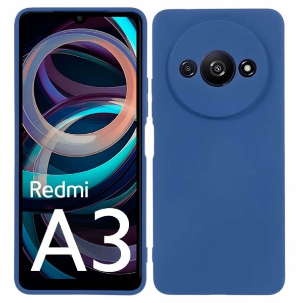 CUSTODIA per XIAOMI REDMI A3 IN GEL TPU SILICONE SLIM COLORE BLU SATINATO