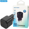 CARICATORE DA RETE 30W CON 1 PORTA TYPE-C POWER DELIVERY CON TECNOLOGIA GAN NERO CON DIMENSIONI COMPATTE FAKB0-EU VENTION