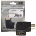 ADATTATORE HDMI (MASCHIO / FEMMINA) CON ANGOLO DI 90° VERSO SINISTRA COLORE NERO LKADAT91 LINK