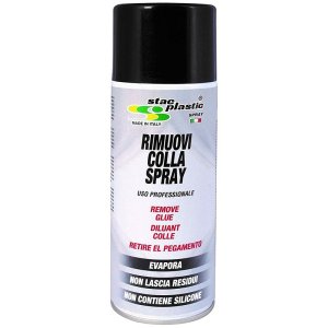 SPRAY RIMUOVI COLLA 400ml  PER RESIDUI DI COLLA, GRASSO E OLI A02018 STAC PLASTIC