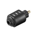 ADATTATORE AUDIO DA MINIOPTICAL FEMMINA (JACK DA 3,5MM) A OTTICO TOSLINK MASCHIO COLORE NERO E10020 LINK