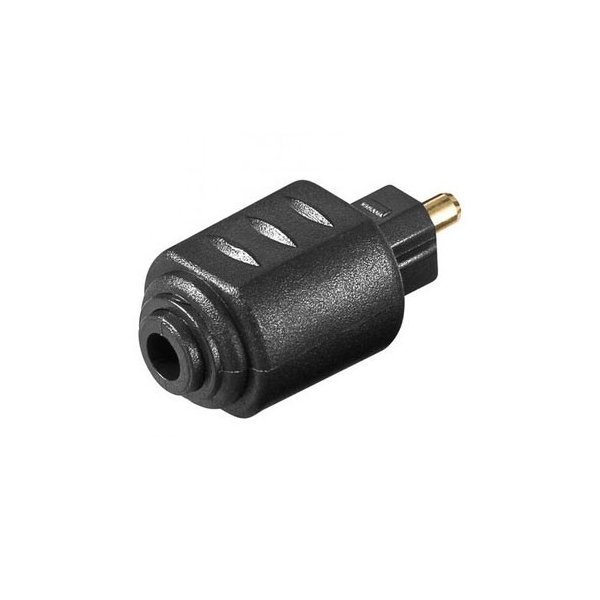 ADATTATORE AUDIO DA MINIOPTICAL FEMMINA (JACK DA 3,5MM) A OTTICO TOSLINK MASCHIO COLORE NERO E10020 LINK