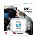 MEMORY CARD SECUR DIGITAL SD 128GB (170MB/s IN LETTURA) CLASSE 10, UHS-I, U3, V30 CANVAS GO! PLUS SDG3/128GB KINGSTON