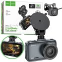 DASH CAM ANTERIORE + POSTERIORE CON GRANDANGOLARE DA 140°, REGISTRAZIONE IN LOOP E SENSORE G INTEGRATO DV6 HOCO