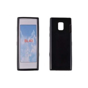 CUSTODIA GEL TPU SILICONE SEMI-RIGIDA per LG BL40 COLORE NERO