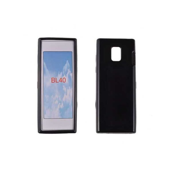 CUSTODIA GEL TPU SILICONE SEMI-RIGIDA per LG BL40 COLORE NERO