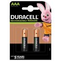 BATTERIE MINISTILO RICARICABILI AAA 900 mAh 1,2V (CONFEZIONE DA 2 PEZZI) HR03 / DX2400 DURACELL RECHARGEABLE