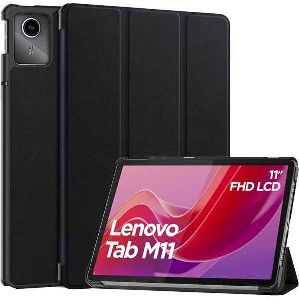 CUSTODIA per LENOVO TAB M11 (11") - BOOK ORIZZONTALE CON STAND E CHIUSURA MAGNETICA INVISIBILE COLORE NERO