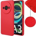 CUSTODIA per XIAOMI REDMI A3 IN TPU SILICONE CON EFFETTO SOFT TOUCH ED INTERNO IN MICROFIBRA COLORE ROSSO