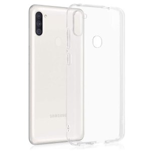 CUSTODIA per SAMSUNG GALAXY A11 (SM-A115), GALAXY M11 (SM-M115) IN GEL TPU SILICONE TRASPARENTE