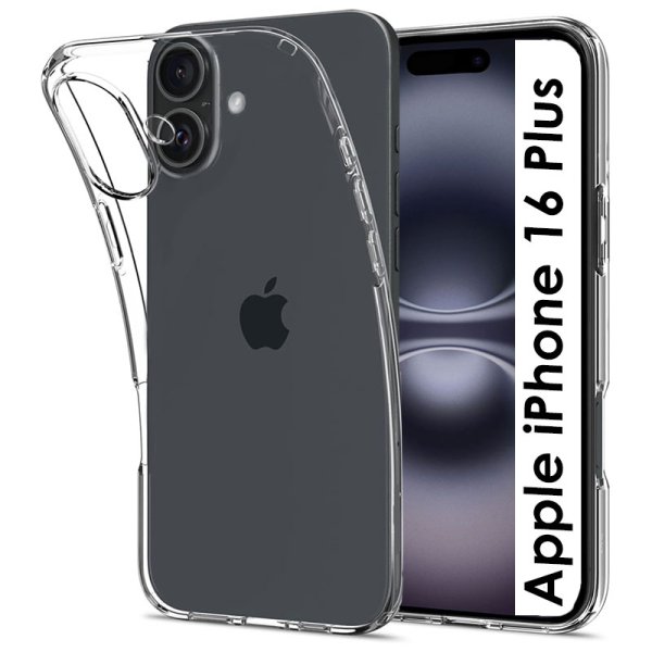 CUSTODIA per APPLE IPHONE 16 PLUS (6.7") IN GEL TPU SILICONE 1,8mm TRASPARENTE