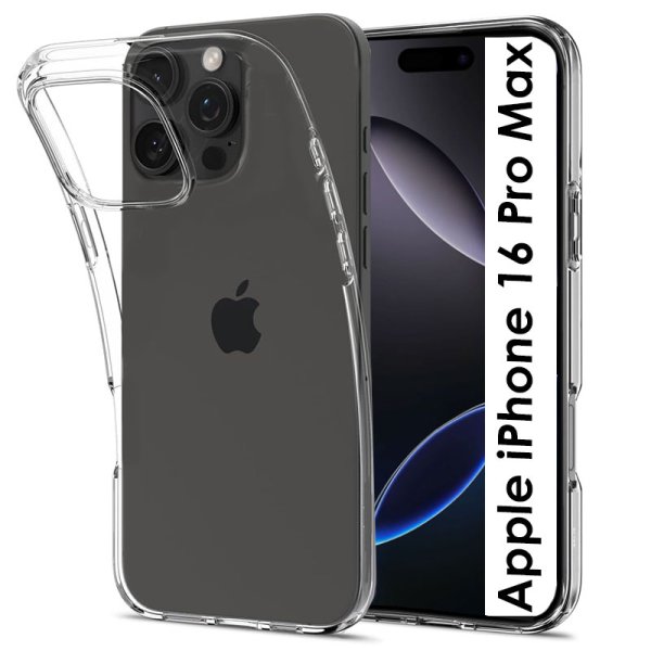 CUSTODIA per APPLE IPHONE 16 PRO MAX (6.9") IN GEL TPU SILICONE 1,8mm TRASPARENTE