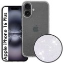 CUSTODIA per APPLE IPHONE 16 PLUS (6.7") IN GEL TPU SILICONE 2mm TRASPARENTE CON GLITTER