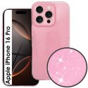 CUSTODIA per APPLE IPHONE 16 PRO (6.3") IN GEL TPU SILICONE 2mm CON INTERNO IN MICROFIBRA COLORE ROSA CON GLITTER