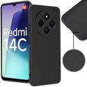 CUSTODIA per XIAOMI REDMI 14C (4G) IN TPU SILICONE COLORE NERO CON EFFETTO SOFT TOUCH E INTERNO IN MICROFIBRA