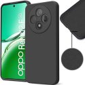 CUSTODIA per OPPO RENO 12F, RENO 12FS IN TPU SILICONE COLORE NERO CON EFFETTO SOFT TOUCH E INTERNO IN MICROFIBRA