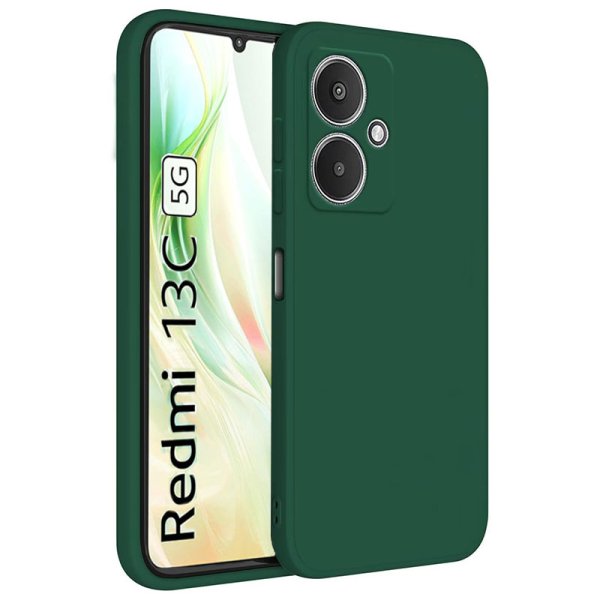 CUSTODIA per XIAOMI REDMI 13C (5G) IN GEL TPU SILICONE SLIM COLORE VERDE SATINATO