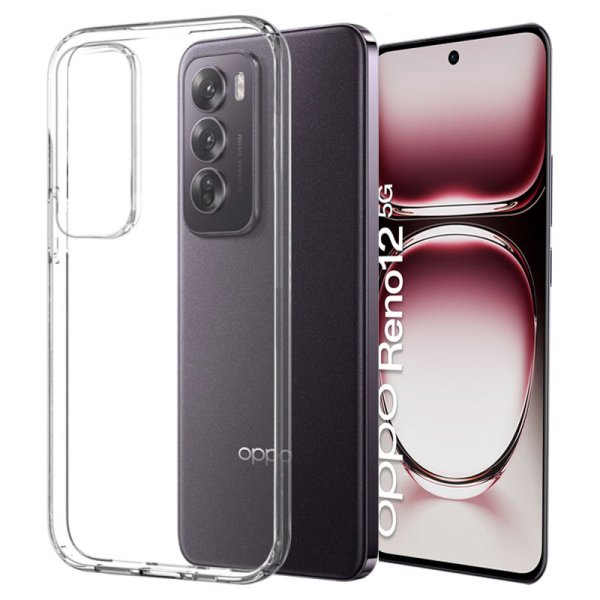 CUSTODIA per OPPO RENO 12 (5G) TRASPARENTE IN GEL TPU SILICONE