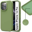 CUSTODIA per APPLE IPHONE 16 PRO (6.3") IN TPU SILICONE COLORE VERDE CON EFFETTO SOFT TOUCH ED INTERNO IN MICROFIBRA