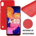 CUSTODIA per SAMSUNG GALAXY A10 (SM-A105) IN SILICONE CON EFFETTO SOFT TOUCH ED INTERNO IN MICROFIBRA COLORE ROSSO