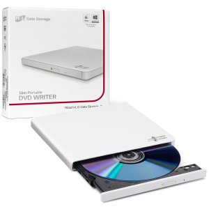 MASTERIZZATORE DVD/CD PORTATILE ULTRA SLIM USB 2.0 CON TECNOLOGIA SILENT PLAY E TV CONNECTIVITY COLORE BIANCO GP57EW40 HITACHI-LG