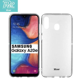 CUSTODIA per SAMSUNG GALAXY A20e (SM-A202) IN GEL TPU TRASPARENTE ALTA QUALITA' ROAR COLORFUL BLISTER